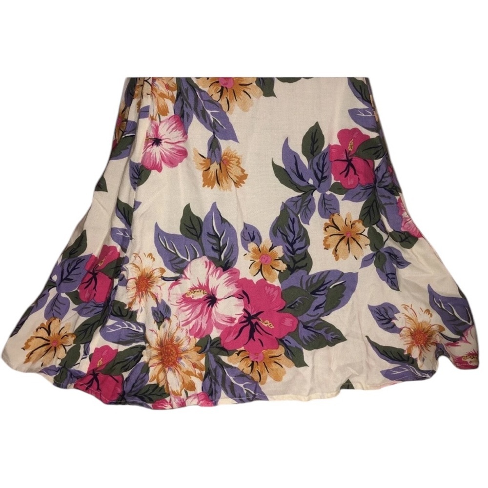 Vibrant vintage mock button Floral Print Maggie Lawrence sport dress sz Medium - Picture 4 of 7